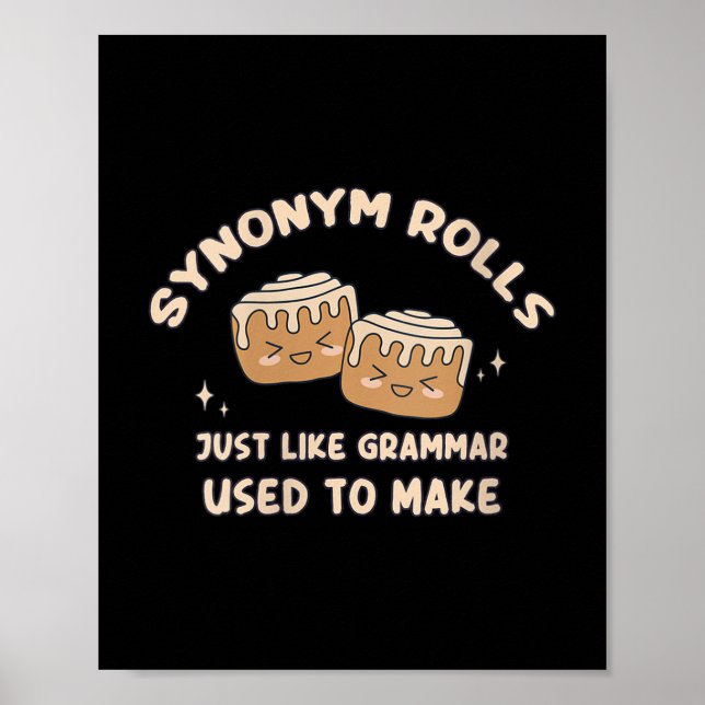 Póster Sinónimo femenino Rolls Chiste Cinnamon Rolls Gram (Frente)