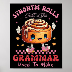 Póster Sinónimo gracioso rollo Chiste Canela Rolls Gramma