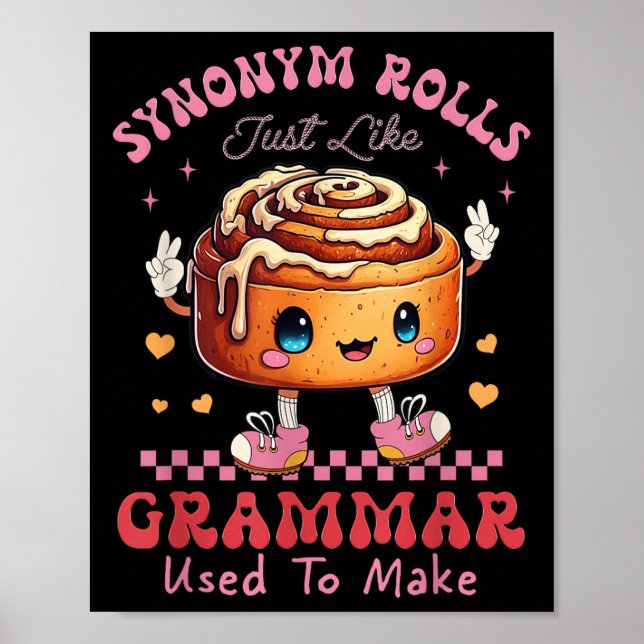 Póster Sinónimo gracioso rollo Chiste Canela Rolls Gramma (Frente)