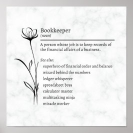 Póster Sinónimos divertidos de definición de librero