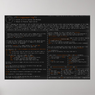 Póster Sintaxis y métodos en el lenguaje C