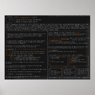 Póster Sintaxis y métodos en el lenguaje C