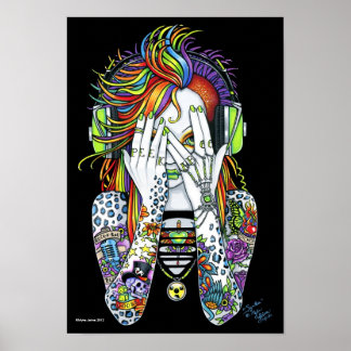 Póster Sintetismo: Un boo de Poster de tatuajes arcoiris
