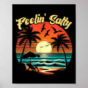Póster Sintiéndose Salado Playa Vacaciones de Verano Vint