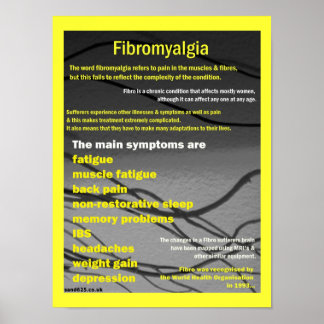 Póster síntomas de fibromialgia poster