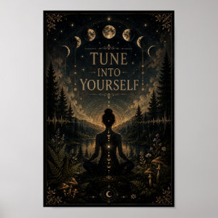 Póster sintonízate Meditación celestial