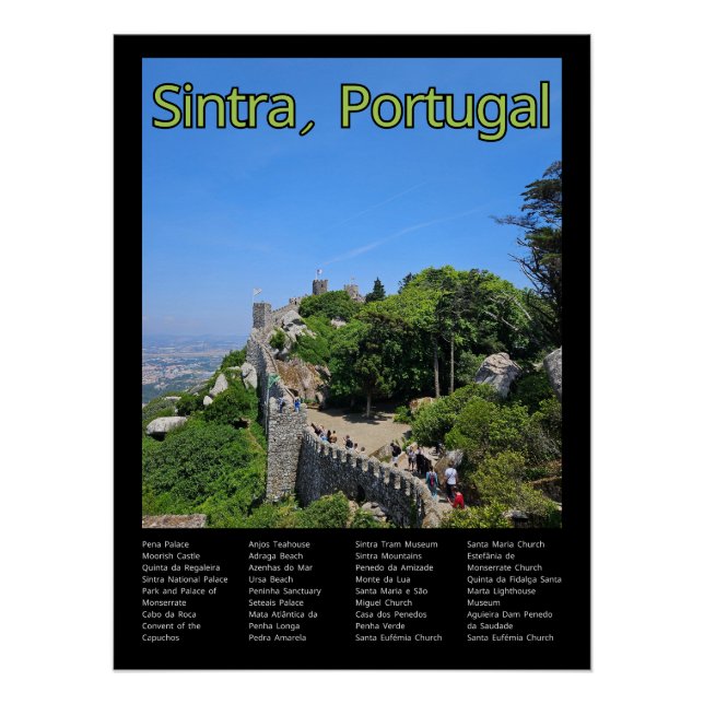 Póster Sintra, Portugal (Anverso)