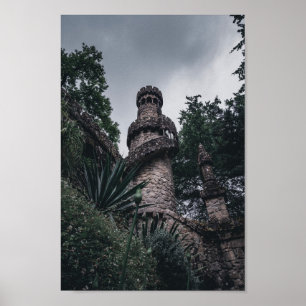 Póster Sintra, Portugal - Blick auf den Turm einer Burg