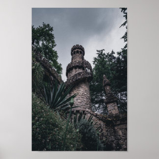 Póster Sintra, Portugal - Blick auf den Turm einer Burg