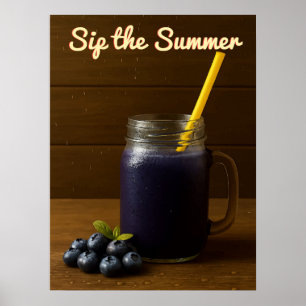 Póster Sip el verano - Refrescante Poster de jugo de arán