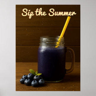 Póster Sip el verano - Refrescante Poster de jugo de arán