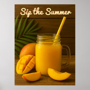 Póster Sip the Summer - Refrescando el zumo de mango