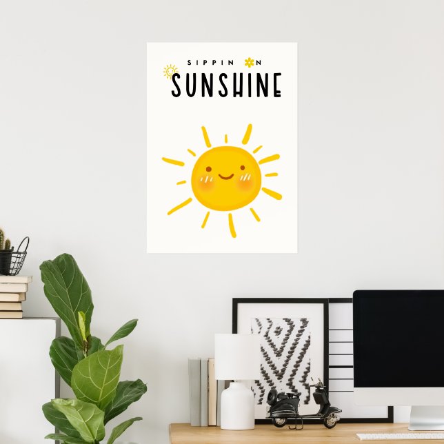 Póster Sippin' bajo el sol (Oficina en casa)