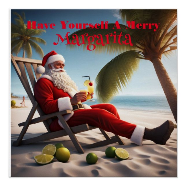 Póster Sippin' Santa (Anverso)