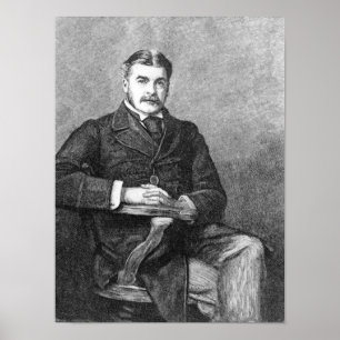Póster Sir Arthur Sullivan, grabado por C. Carter