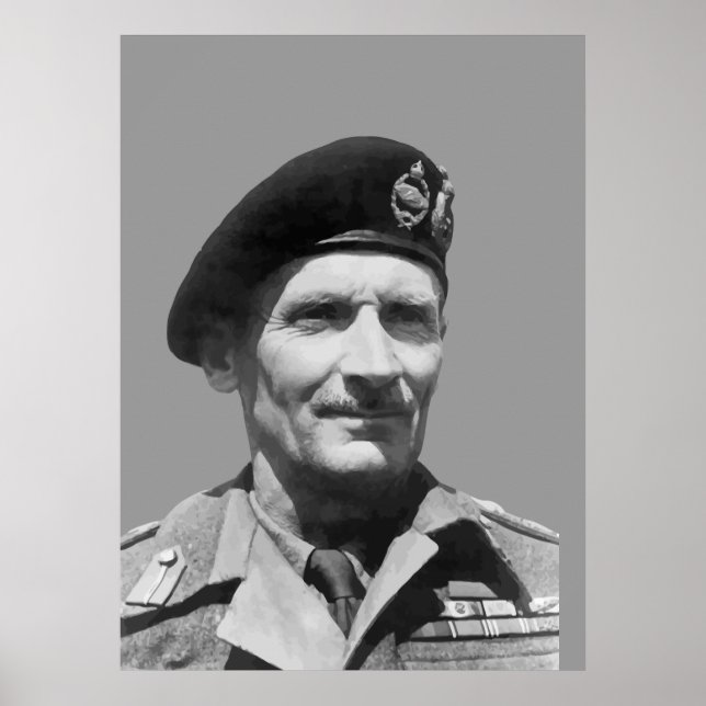 Póster Sir Bernard Law Montgomery (Frente)