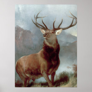 Póster Sir Edwin Landseer   Monarca del Glen, 1851