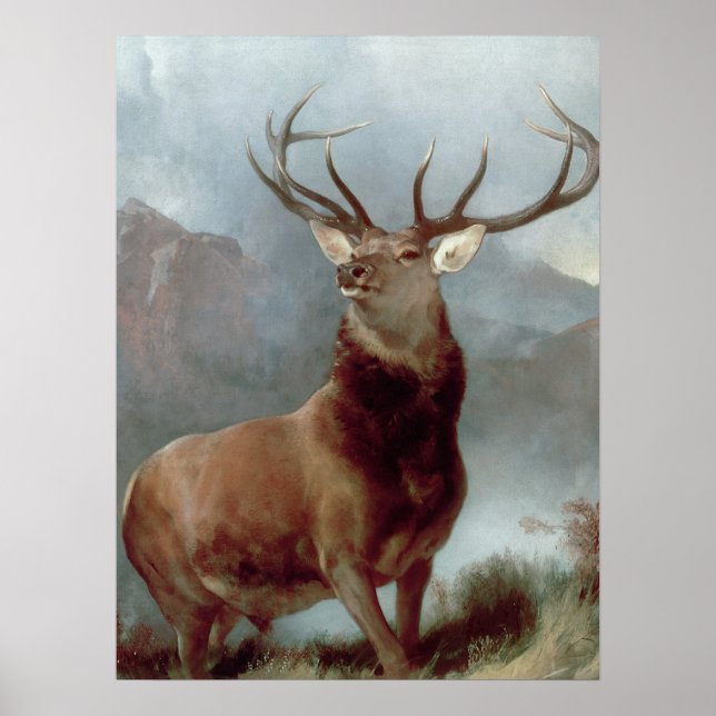 Póster Sir Edwin Landseer | Monarca del Glen, 1851 (Frente)