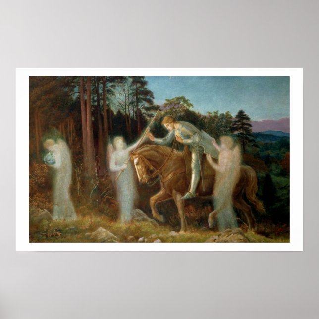 Póster Sir Galahad, c.1894 (aceite sobre lienzo) (Frente)