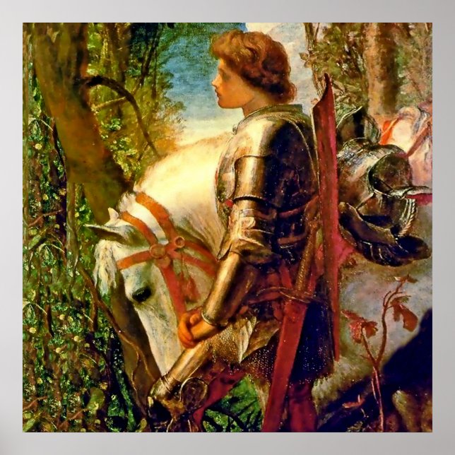 Póster "Sir Galahad" por George Frederic Watts (Frente)