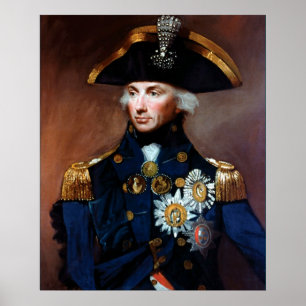 Póster Sir Horatio Nelson del ~ del contralmirante