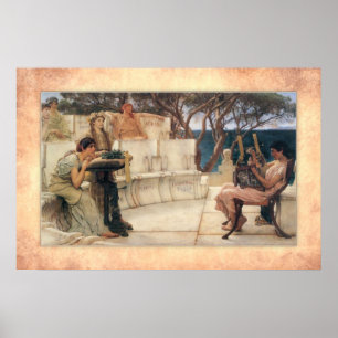Póster Sir Lawrence Alma-Tadema - Sappho and Alcaeus
