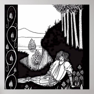 Póster "Sir Palamede the Saracen" por Aubrey Beardsley
