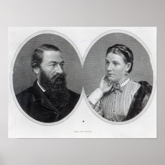 Póster Sir Samuel y Lady Florence Baker, 1866 (Frente)
