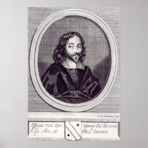 Póster Sir Thomas Browne, grabado por Frederick