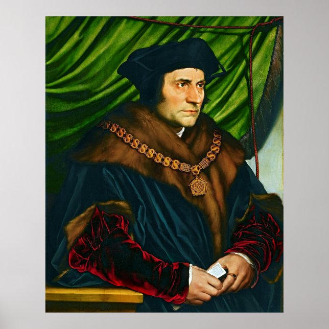Póster Sir Thomas More, de Hans Holbein (1527) (Frente)