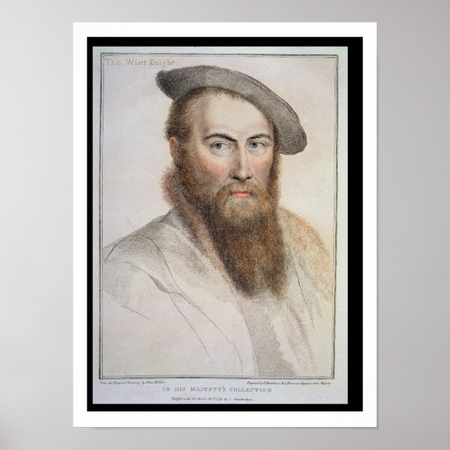 Póster Sir Thomas Wyatt (c.1503-42) grabado por Francesco (Frente)