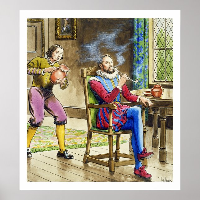 Póster Sir Walter Raleigh (1554-1618) de 'Peeps into the (Frente)
