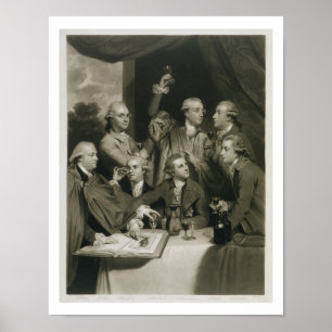 Póster Sir William Hamilton (1730-1803) with other Connoi