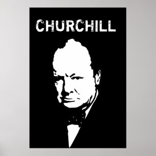 Póster Sir Winston Black and White
