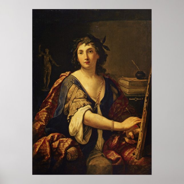Póster Sirani - Alegoría De La Pintura (Autoretrato) (Frente)