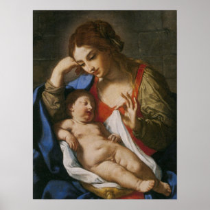 Póster Sirani - Madonna Contemplando