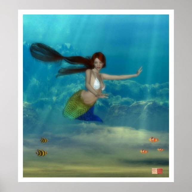 Póster Sirena adolescente (Frente)