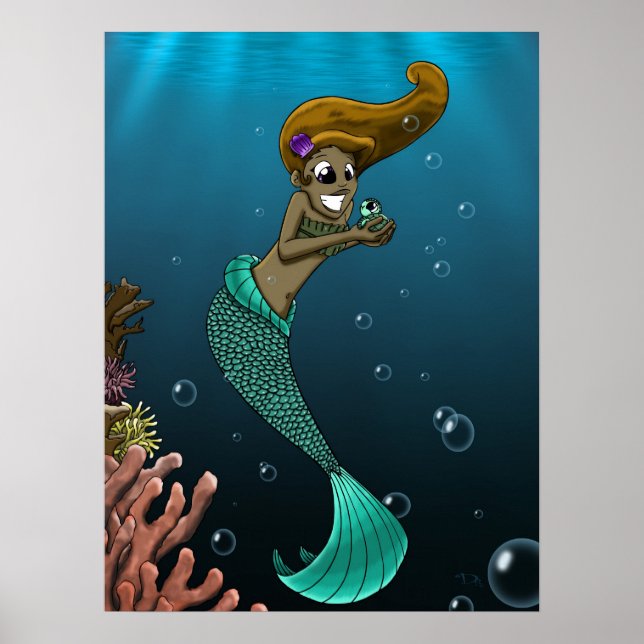 Póster Sirena Afroamericana (Frente)