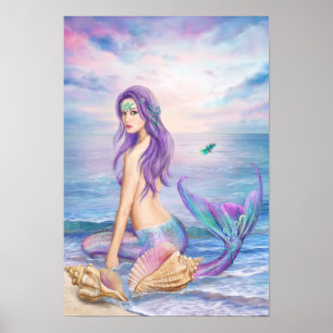 Póster Sirena azul poster