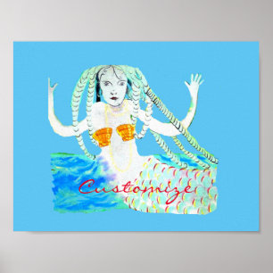 Póster Sirena con candados Thunder_Cove