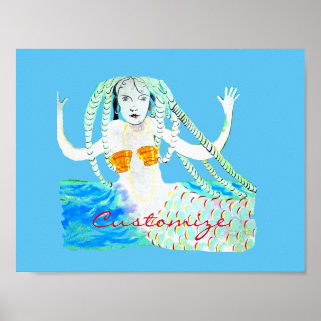 Póster Sirena con candados Thunder_Cove (Frente)