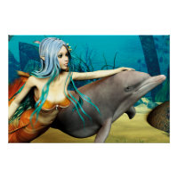 Sirena con delfín