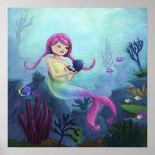 Póster Sirena con Perla