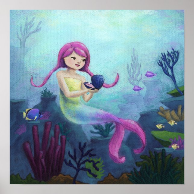 Póster Sirena con Perla (Frente)