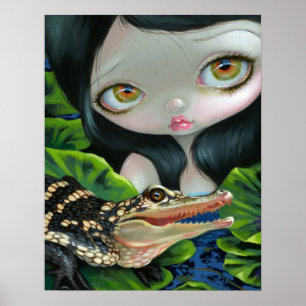 Póster Sirena con un ojo grande de bebé lagarto ART PRINT