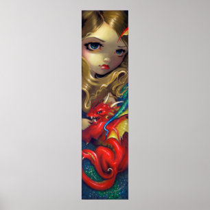 Póster Sirena con una fantasía de Scarlet Dragon ART PRIN