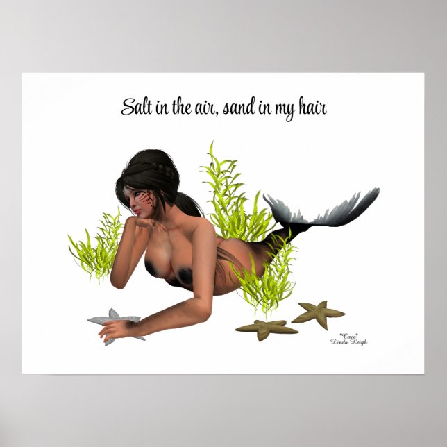 Póster Sirena De Brunette Con Poster De Starfish (Frente)
