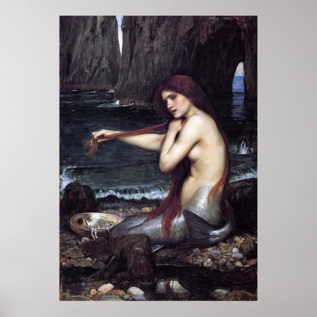 Póster Sirena de J W Waterhouse, 1901 (Frente)