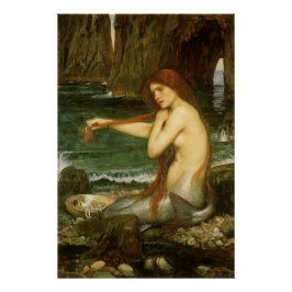 Póster Sirena de John William Waterhouse