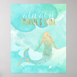 Póster Sirena de la chispa y del brillo